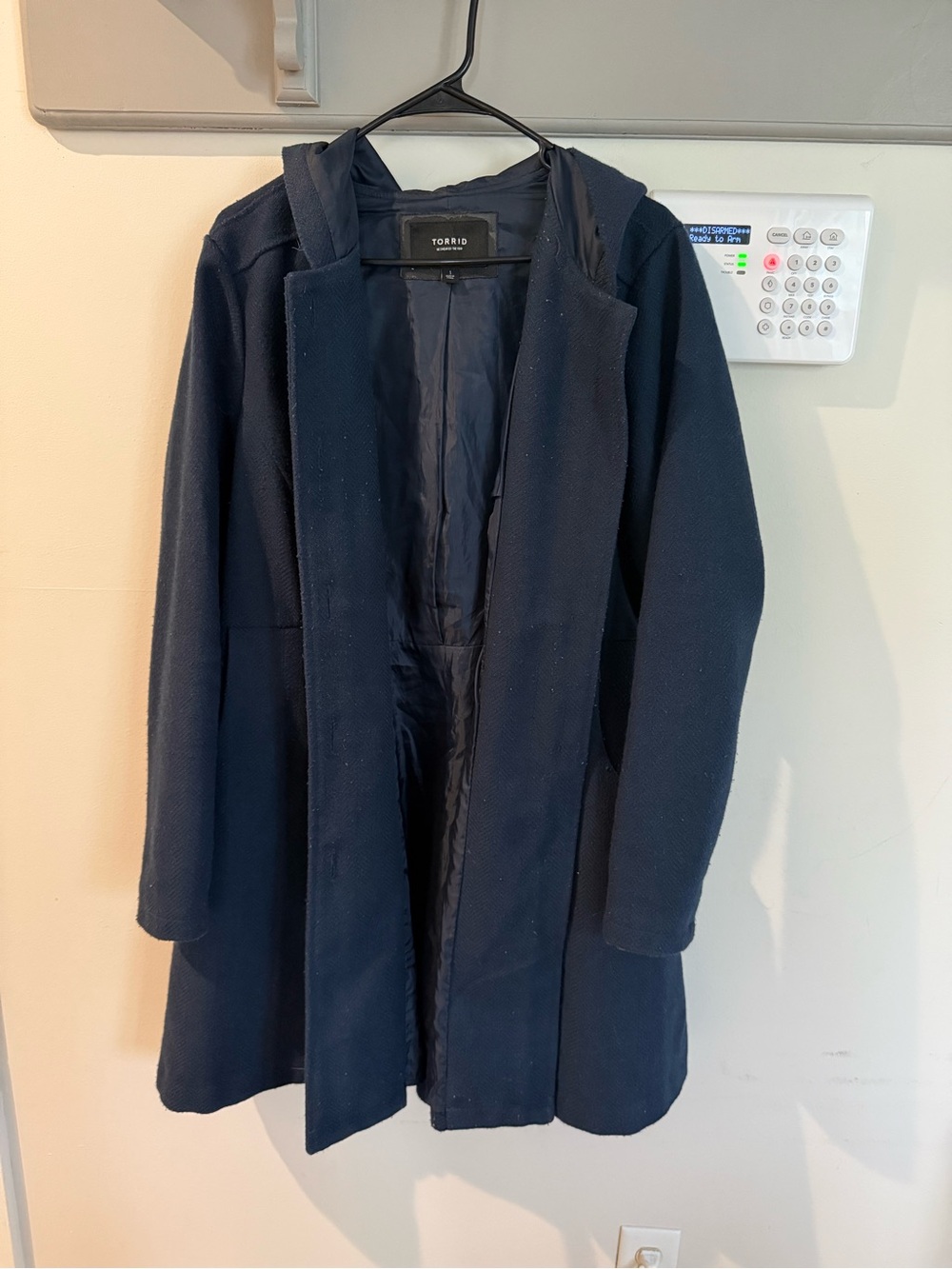 torrid Navy Hooded Trench Coat